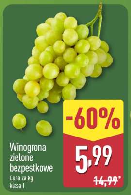 Winogrona zielone bezpestkowe