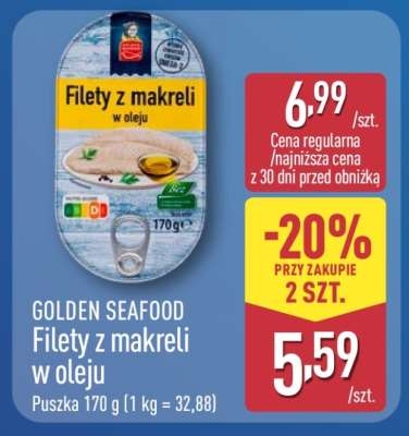 GOLDEN SEAFOOD Filety z makreli w oleju