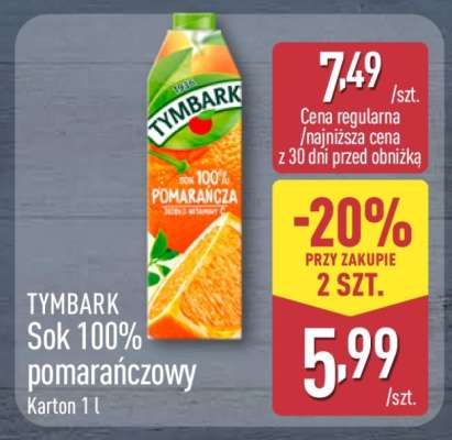 TYMBARK Sok 100% pomarańczowy**
