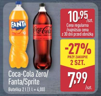 Coca Cola Zero/ Fanta/Sprite