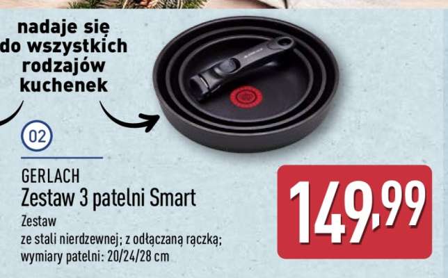 GERLACH Zestaw 3 patelni Smart