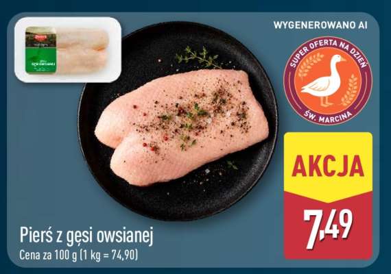 Pierś z gęsi owsianej