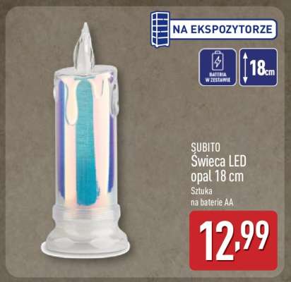 SUBITO Świeca LED opal 18 cm