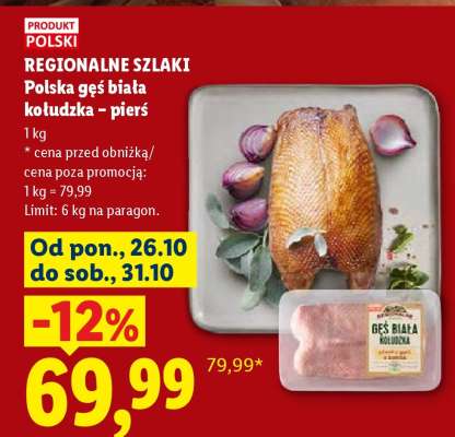Polska gęś biała kołudzka – pierś