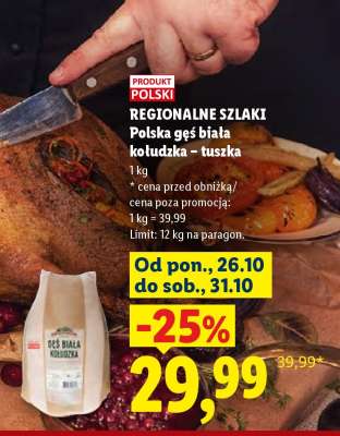 Polska gęś biała kołudzka – tuszka
