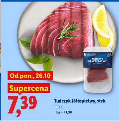 Tuńczyk żółtopłetwy, stek