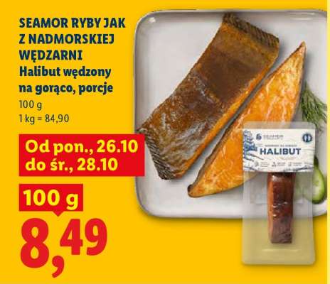 Halibut wędzony na gorąco, porcje