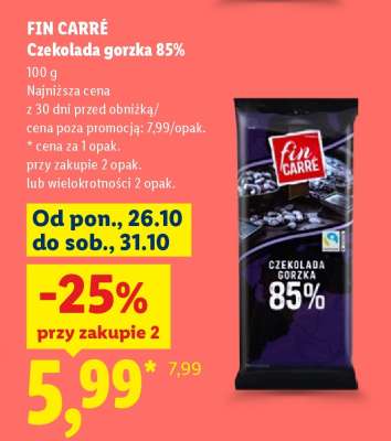 FIN CARRÉ Czekolada gorzka 85%