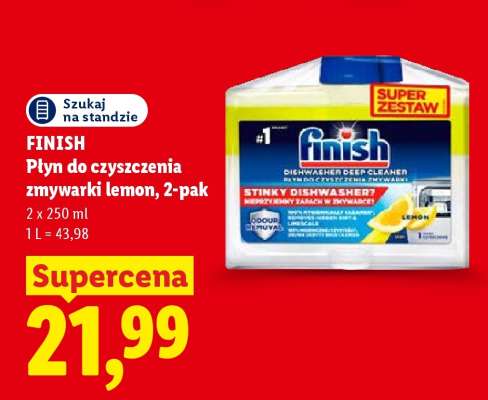 FINISH Płyn do czyszczenia zmywarki lemon, 2-pak