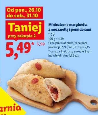 Minicalzone margherita z mozzarellą i pomidorami