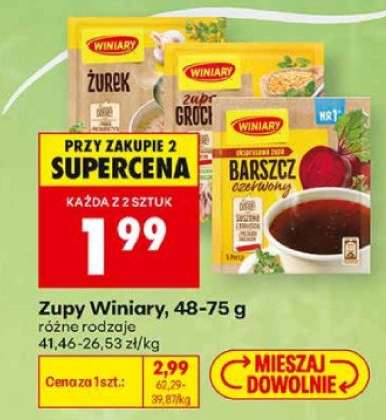Zupy Winiary, 48-75 g