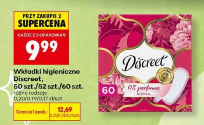Wkładki higieniczne Discreet, 50 szt./52 szt./60 szt.