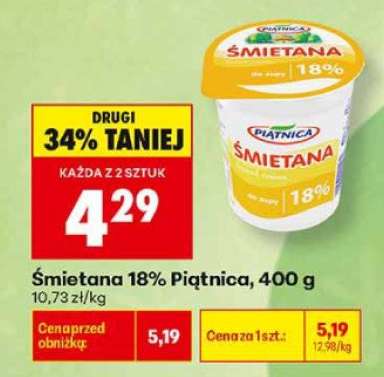 Śmietana 18% Piątnica, 400 g