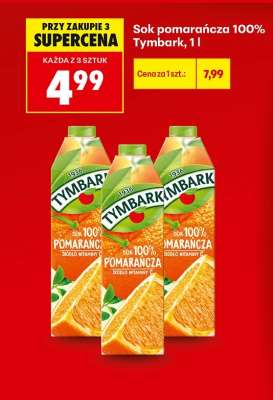 Sok pomarańcza 100% Tymbark, 1 l
