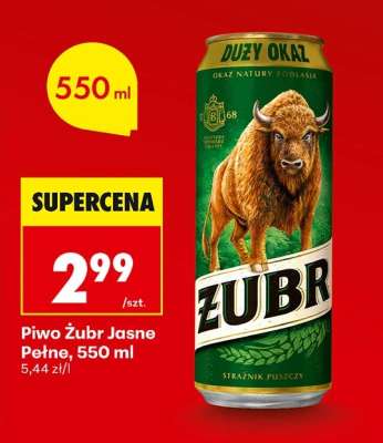Piwo Żubr Jasne Pełne, 550 ml