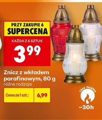 Znicz z wkładem parafinowym, 80 g