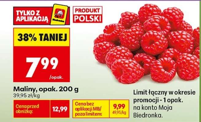 Maliny, opak. 200 g