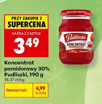 Koncentrat pomidorowy 30% Pudliszki, 190 g