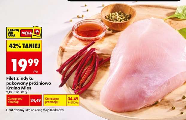 Filet z indyka pakowany próżniowo Kraina Mies