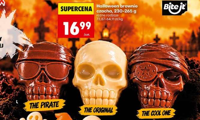 Halloween brownie czaszka, 230-265 g