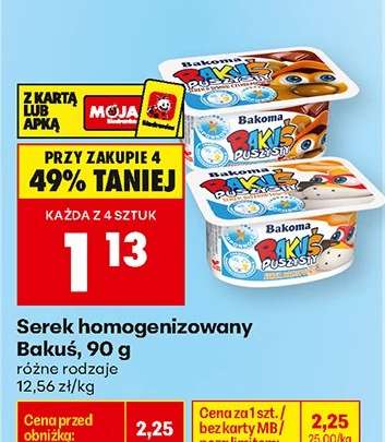 Serek homogenizowany Bakuś, 90 g