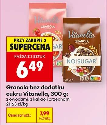 Granola bez dodatku cukru Vitanella, 300 g