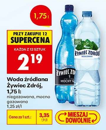 Woda źródlana Żywiec Zdrój, 1,75 l