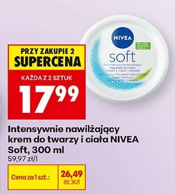 Intensywnie nawilżający krem do twarzy i ciała NIVEA Soft, 300 ml