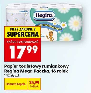 Papier toaletowy rumiankowy Regina Mega Paczka , 16 rolek