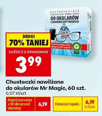 Chusteczki nawilżane do okularów Mr Magic 60 szt