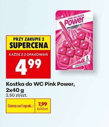Kostka do WC Pink Power, 2x40 g