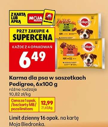 Karma dla psa w saszetkach Pedigree, 6x100 g
