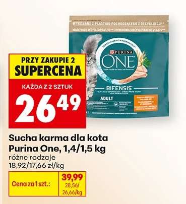 Sucha karma dla kota Purina One, 1,4/1,5 kg