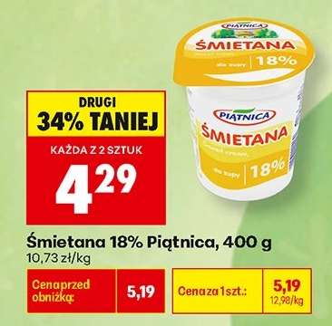 Śmietana 18% Piątnica, 400 g