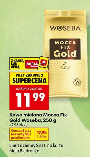 Kawa mielona Mocca Fix Gold Woseba 250 g