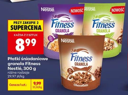 Płatki śniadaniowe granola Fitness Nestlé, 300 g