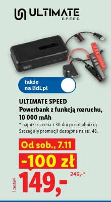 ULTIMATE SPEED Powerbank z funkcją rozruchu, 10 000 mAh