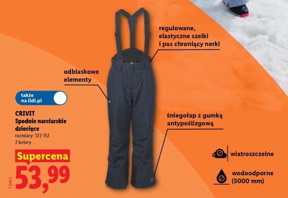Crivit Spodnie narciarskie dziecięce