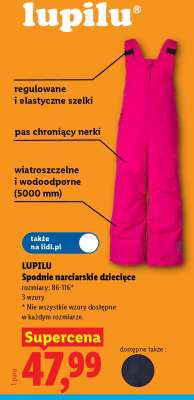 LUPILU Spodnie narciarskie dziecięce