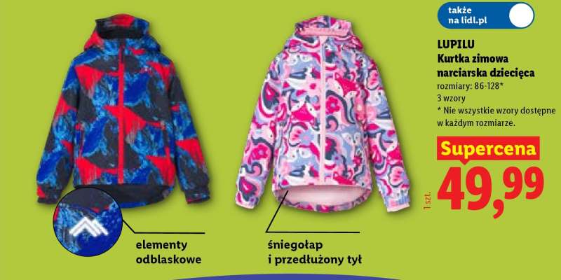 LUPILU Kurtka zimowa narciarska dziecięca