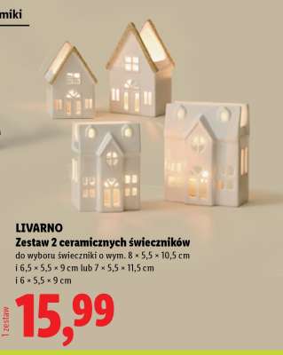 LIVARNO Zestaw 2 ceramicznych świeczników