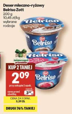 Deser mleczno-ryżowy Belriso Zott
