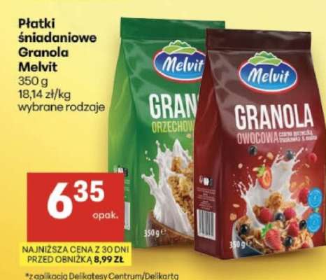 Płatki śniadaniowe Granola Melvit
