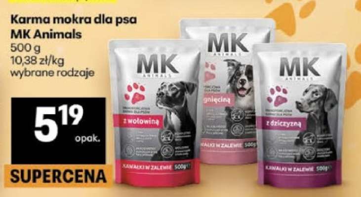 Karma mokra dla psa MK Animals