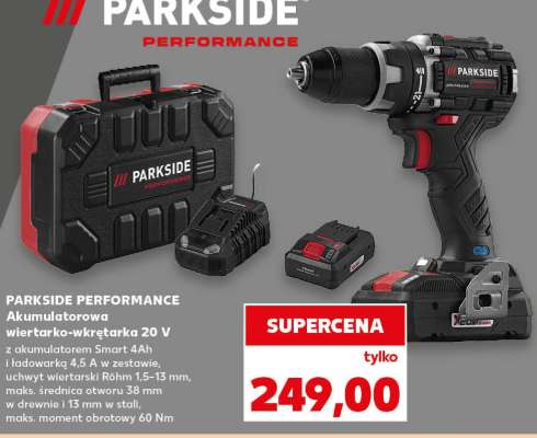 PARKSIDE PERFORMANCE Akumulatorowa wiertarko-wkrętarka, 20 V