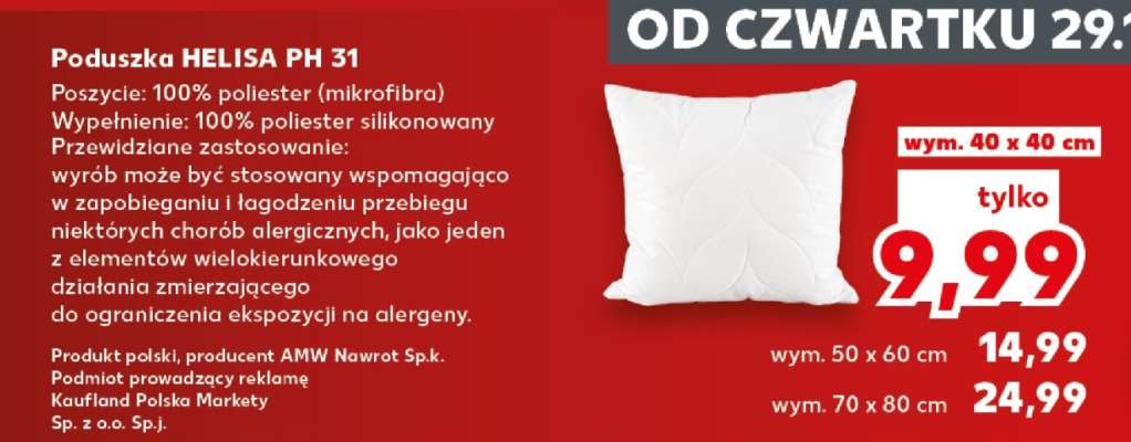 Poduszka HELISA PH 31