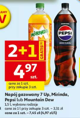 Napój gazowany 7 Up, Mirinda, Pepsi lub Mountain Dew