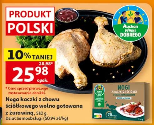 Noga kaczki z chowu ściółkowego wolno gotowana z żurawiną