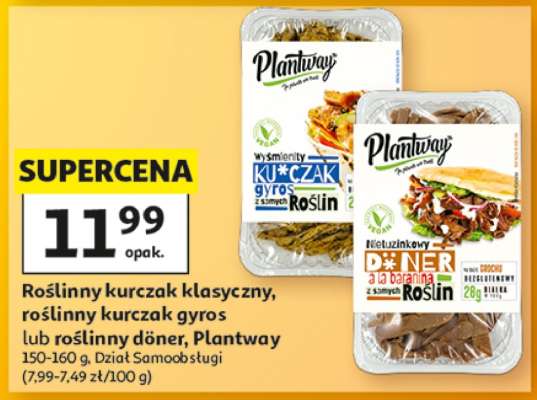Roślinny kurczak klasyczny, roślinny kurczak gyros lub roślinny döner, Plantway