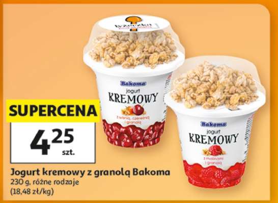 Jogurt kremowy z granolą BAKOMA